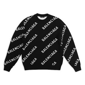 Balenciaga Black and White Logo Sweater